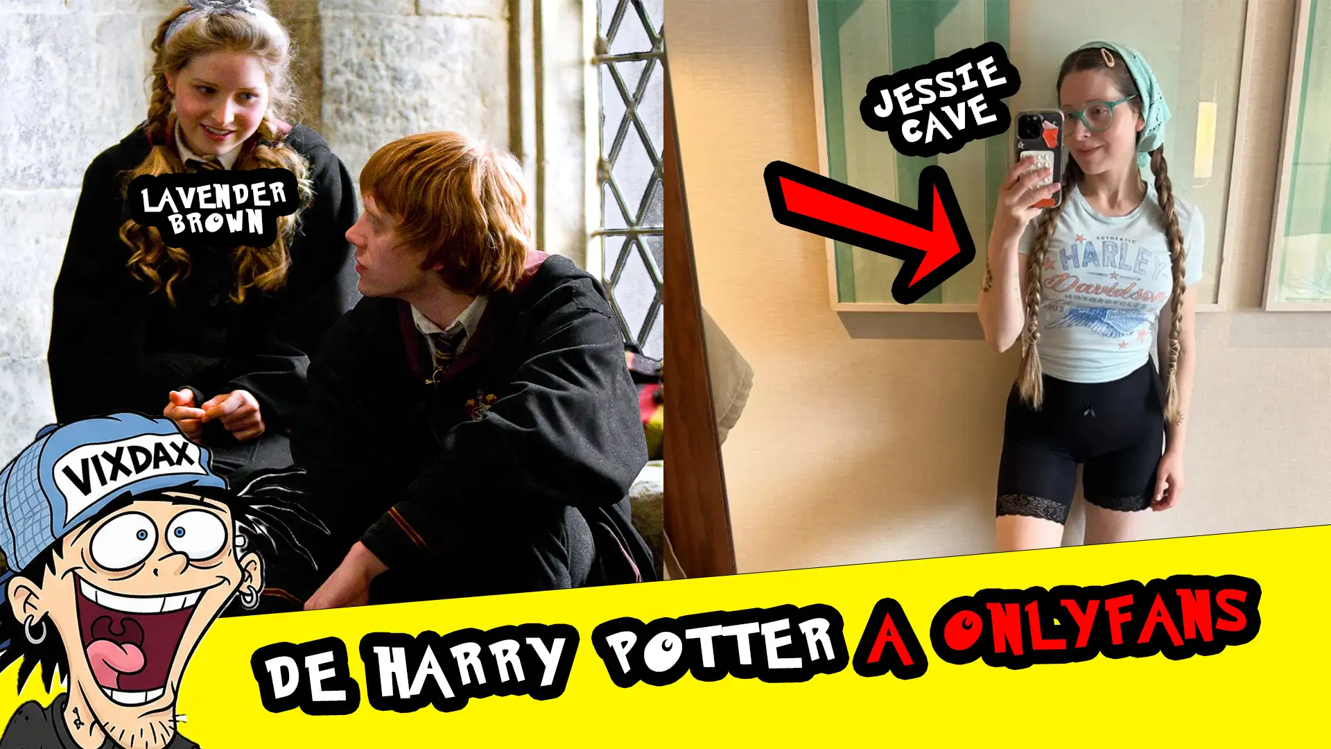 La actriz “Jessie Cave” pasa de ser “Lavender Brown” en Harry Potter al fetiche de pelos en onlyfans
